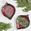 Heartfelt Cheer Plate Glass Ornament Shape, Asst of 2, 10.25"