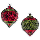 Heartfelt Cheer Plate Glass Ornament Shape, Asst of 2, 10.25"