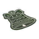 Heartfelt Cheer Appetizer Plate Ceramic Bell Shaped, Asst of 2, 7.6"