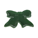 Heartfelt Cheer Plate Ceramic Bow Shaped Server, Asst of 2, 12.5"