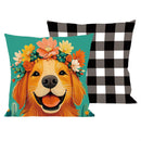 Floral Dog Pillow Cover