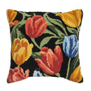 Bold Bloom Tulip Indoor/Outdoor Hooked Pillow 18"x18"