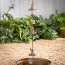 Cottage Garden Rain Chain, Metal Snail & Mushroom, 72"