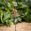 Cottage Garden Rain Chain, Metal Snail & Mushroom, 72"