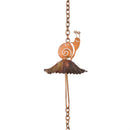 Cottage Garden Rain Chain, Metal Snail & Mushroom, 72"