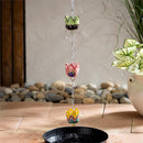 Tropical Oasis Rain Chain, Hand Painted Metal Basket, 96"