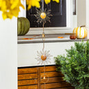 Harvest Blossom Rain Chain, Metal, Bronze Sunflower, 96"