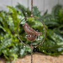 Cottage Garden Rain Chain, Metal, Bronze Bird, 72"