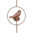 Cottage Garden Rain Chain, Metal, Bronze Bird, 72"