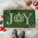Shades of Emerald Joy PVC Mat, "Joy To The World", 28"x16"