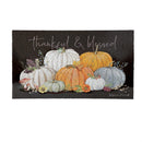 Grateful Gatherings Beauty Of Fall PVC Trapper Mat, "Thankful & Blessed" 28"x16"