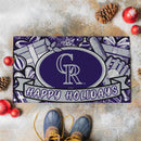 Colorado Rockies Holiday PVC Mat, 28"x16"