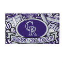 Colorado Rockies Holiday PVC Mat, 28"x16"