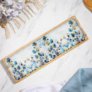 VivaStyle Gilded Meadow Serveware, Rectangular Wood Serving Tray, 18"L
