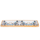 VivaStyle Gilded Meadow Serveware, Rectangular Wood Serving Tray, 18"L