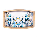 VivaStyle Gilded Meadow Serveware, Wood Serving Tray with Handles,15"L
