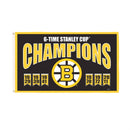 Boston Bruins 2025 Single Sided Flag w/ 2 Grommets, 3'x5' Multi Win Flag