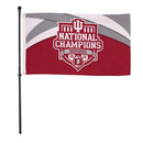 Indiana University, Div 1 Champs, Single Sided Flag w/ 2 Grommets, 3'x5'