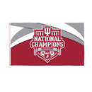 Indiana University, Div 1 Champs, Single Sided Flag w/ 2 Grommets, 3'x5'