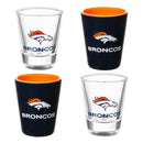 Denver Broncos 4-Piece Ceramic 2oz. Shot Set