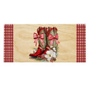 Howdy Holidays Bow Boots Sassafras Switch Mat