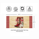 Howdy Holidays Bow Boots Sassafras Switch Mat