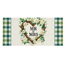 Floral Wreath Mr. & Mrs. Sassafras Switch Mat