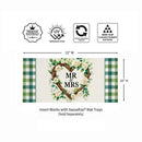 Floral Wreath Mr. & Mrs. Sassafras Switch Mat