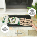 Floral Wreath Mr. & Mrs. Sassafras Switch Mat