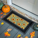 Grateful Gatherings SunflowerFlocked Coir Sassafras Switch Mat, 22"x10"
