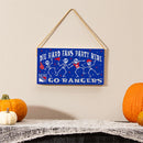 New York Rangers Halloween Wood Wall Sign, 6x11