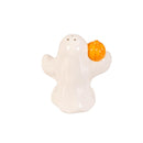 Haunted House Salt & Pepper Shaker Ceramic Ghost, Set of 2