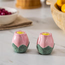 Bunny Blooms Salt and Pepper Shaker Ceramic Tulip, Set of 2