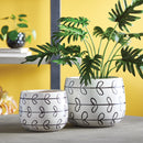 NAPA Home & Garden, MILLIE HAND-PAINTED POTS, SET OF 2,SR254BK