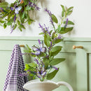 Cottage Garden Stem Artificial Lavender with Butterflies, 25"L