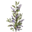 Cottage Garden Stem Artificial Lavender with Butterflies, 25"L