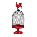 Petal and Plow Chicken-Wire Decorative Cage with Rooster Finial, 20"