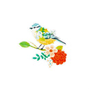 What She Shed Screen Savers, Floral Birds, 4", Asst of 6