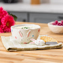 Hop Into Spring Serveware Ceramic Bunny Bowl and Spreader, Set of 2