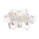 Heartfelt Cheer Bowl Ceramic Snowflake Shaped Dish, Set of 2