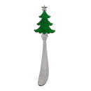 Shades of Emerald Serveware Wood Tree Shape with Metal Spreader Set