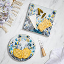VivaStyle Gilded Meadow Serving Board, Wooden Cheese Board with Knife, Asst of 2