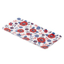 Red, White, & Bloom Serveware Rectangular Melamine Platter with Spreader, Set of 2