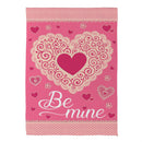 Laced Heart Be Mine Suede Garden Flag