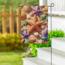 Starfish & Seashells Suede Garden Flag