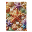 Starfish & Seashells Suede Garden Flag