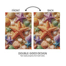 Starfish & Seashells Suede Garden Flag