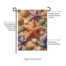 Starfish & Seashells Suede Garden Flag