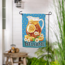 Sweet Tea Welcome Suede Garden Flag