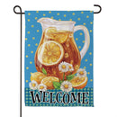 Sweet Tea Welcome Suede Garden Flag